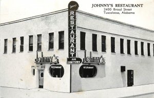c1950 Postcard; Johnny's Restaurant, Tuscaloosa AL owner John Lemonis Unposted