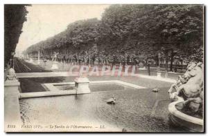 Paris Old Postcard The garden of & # 39observatoire