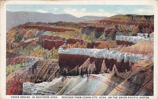 Cedar Breaks In Southern Utah Reached From Cedar City Utah