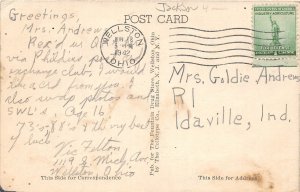 F58/ Wellston Ohio Postcard Jackson Co 1942 U.S. Post Office