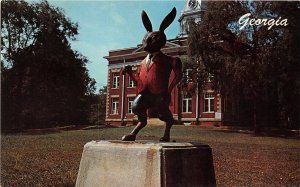 F47/ Eatonton Georgia Postcard Chrome Uncle Remus Statue Town Square