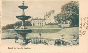 UK Beaufront Castle Hexham Vintage Postcard 07.27