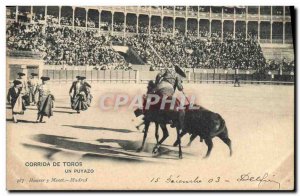 Old Postcard Bullfight Bullfight Corrida de Toros A Puyazo