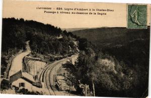 CPA Ligne d'Ambert a la Chaise-Dieu Passage a niveau au-dessous (250572)