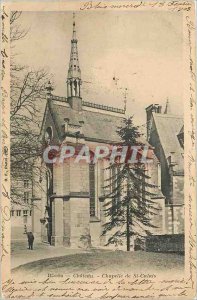 Old Postcard Blois Chateau Chapel of St Calais (map 1900)