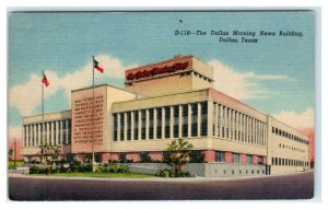 DALLAS, Texas TX ~ DALLAS MORNING NEWS Building Newspaper 1950 Linen Postcard