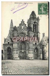 Old Postcard Senlis L & # 39eglise St Pierre