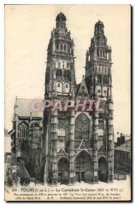 Postcard Old Tours Cathedrale St Gatien