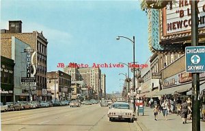 IN, Gary, Indiana, Broadway, Business Section, 60s Cars, Dexter Press No 95898-B 