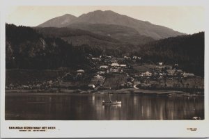 Indonesia Sarangan Gezien Vanaf Het Meer East Java Vintage RPPC C080