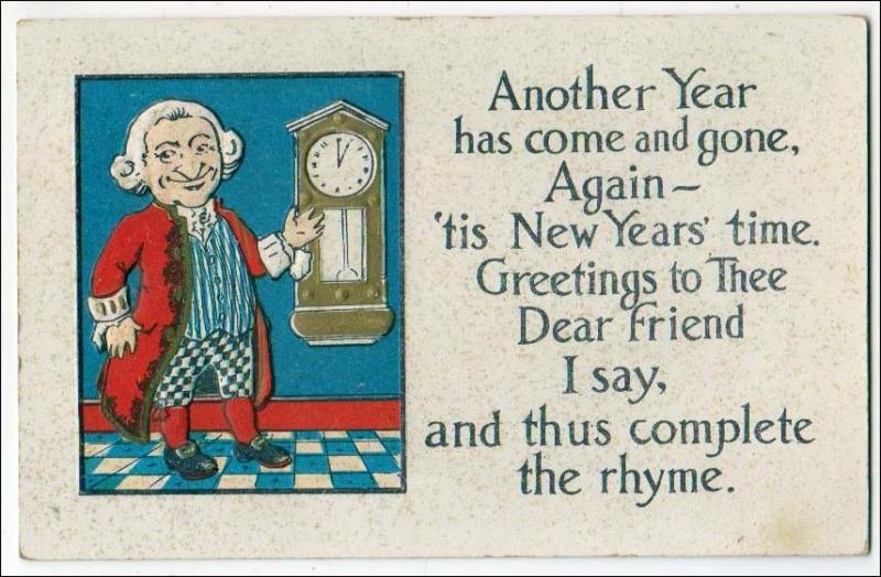 New Years - Old Man and Clock