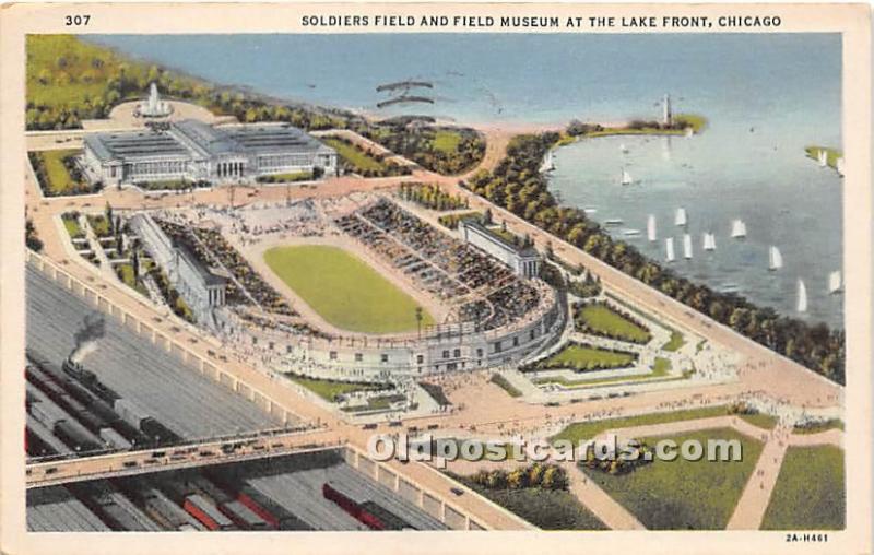 Soldiers Field & Field Museum Lake Front, Chicago, Illinois, IL, USA Stadium ...