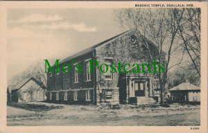 America Postcard - Masonic Temple, Ogallala, Nebraska  RS32623