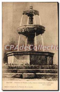 Old Postcard Mantes Fontaine in 1526 restored in 1908-1909