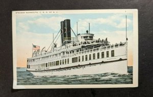 Vintage Steamer Monmouth CRR of NJ Picture Postcard 