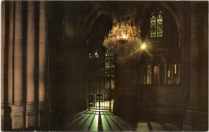 Cathedral Church of St. John the Divine Crystal Chandelier New York postcard 