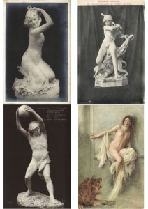 NUDES ART EROTIC CARDS 21 Vintage Postcards (L3789)