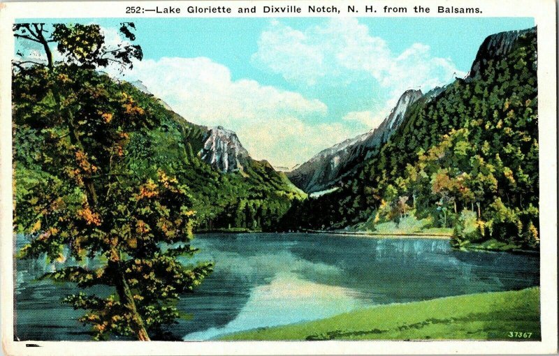 Lake Gloriette Dixville Notch New Hampshire NH Balsams Divided Back Postcard Vtg 