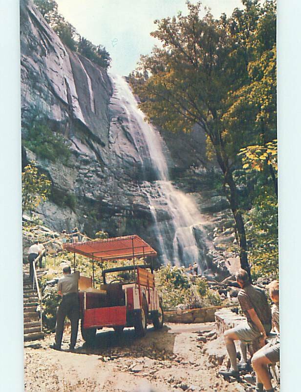 Chrome WATERFALL SCENE Chimney Rock - Near Hendersonville & Asheville NC AG3910