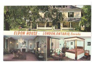 Eldon House, London, Ontario, Canada, Vintage 1970 Chrome Multiview Postcard