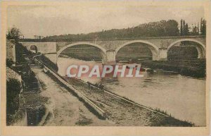 Postcard Old Port de Piles (Vienne) The Railway Bridge over Creuse