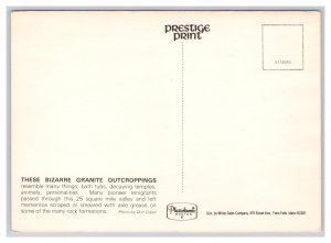 Idaho Bizarre Granite Outcroppings Postcard Continental View