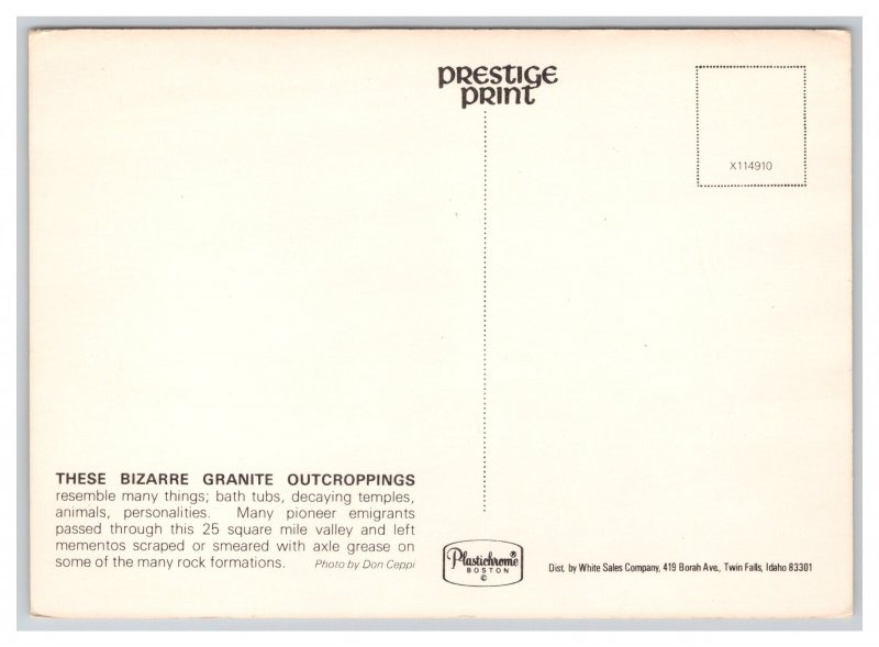 Idaho Bizarre Granite Outcroppings Postcard Continental View