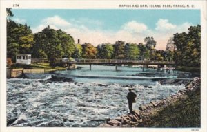 North Dakota Fargo Rapids and Dam  Curteich