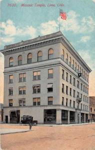 Lima Ohio Masonic Temple Antique Postcard J48214
