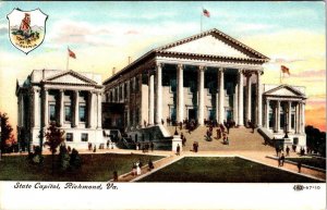 Richmond, VA Virginia   STATE CAPITOL BUILDING   1907 Vintage Postcard