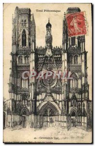 Picturesque Old Postcard Toul Cathedral of Toul