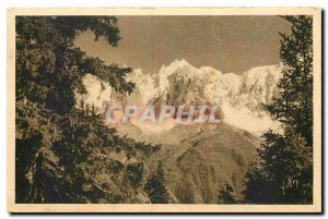 Old postcard Chamonix Mont Blanc Svaoie La Chaine of Chamonix Needles to Pian...