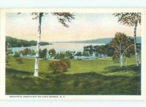 W-border LAKE SCENE Adirondacks - Lake George New York NY AE4689