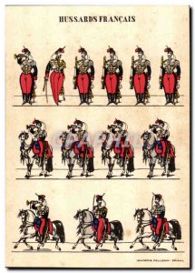 Old Postcard Army uniforms french Hussars Metiers