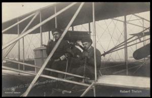 Germany Flight Pioneer Robert Thelan Wright Airplane  RPPC 64414