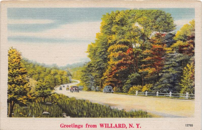 WILLARD NEW YORK LOT OF 3 GREETINGS POSTCARDS c1940s