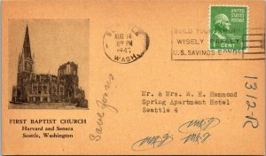 Washington Seattle First Baptist Church Harold V Jensen Minister 1947