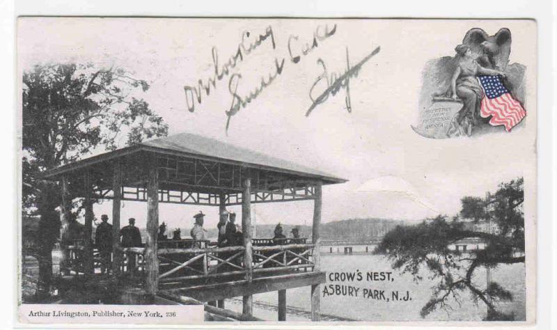 Crow's Nest Asbury Park New Jersey 1904 postcard