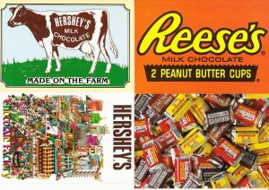 Hershey's Chocolate Lot of 8 Advertising Postcards 1980s-1990s