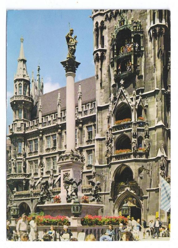 Munchen Munich Rathaus Town Hall Mary Column1979 4X6