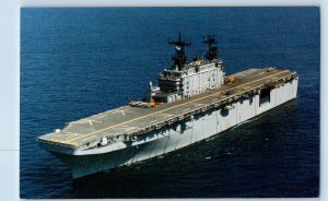 Pascagoula Mississippi MS Postcard USS Tarawa LHA-1 Amphibious Assault Ships