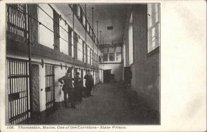 Thomaston ME Prison Corridor Cells c1905 Postcard