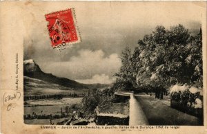 CPA EMBRUN - Jardin de l'Archevéché, a gauche, Vallée de la Durance. (453529)