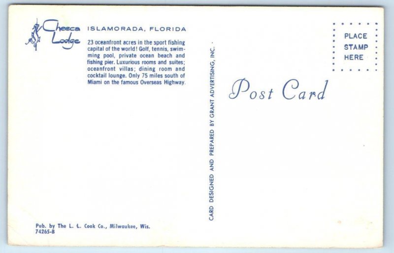 ISLAMORADA, FL Florida ~ Roadside CHEECA LODGE c1950s Monroe County Postcard 
