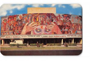 Mexico City Mexico Vintage Postcard Mosaic Mural by Famous Artist Diego Rivera