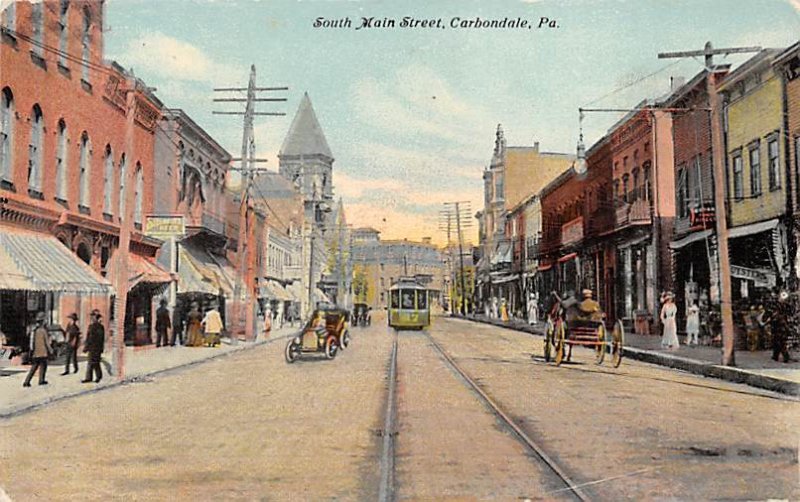 South Main Street Carbondale, Pa., USA Pennsylvania Train PU Unknown 