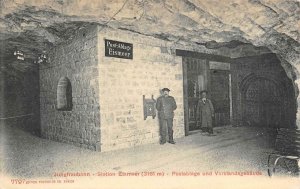 Jungfraubahn Station Eismeer Postablage und Vorstandsgebäude Vintage Postcard