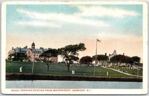 VINTAGE POSTCARD VIEW OF THE NAVAL TRAINING STATION AT NEWPORT RHODE ISLAND 1916