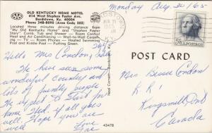 Old Kentucky Home Motel Bardstown KY Kentucky Pool c1965 Vintage Postcard D83