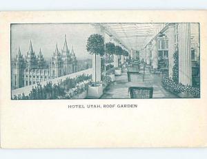 Pre-1907 ROOF GARDEN AT UTAH HOTEL Salt Lake City Utah UT B3401